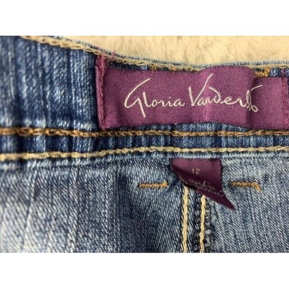 Gloria Vanderbilt Size 12 Womens Jeans Straight Leg High Rise Med Wash S… - Picture 2 of 3